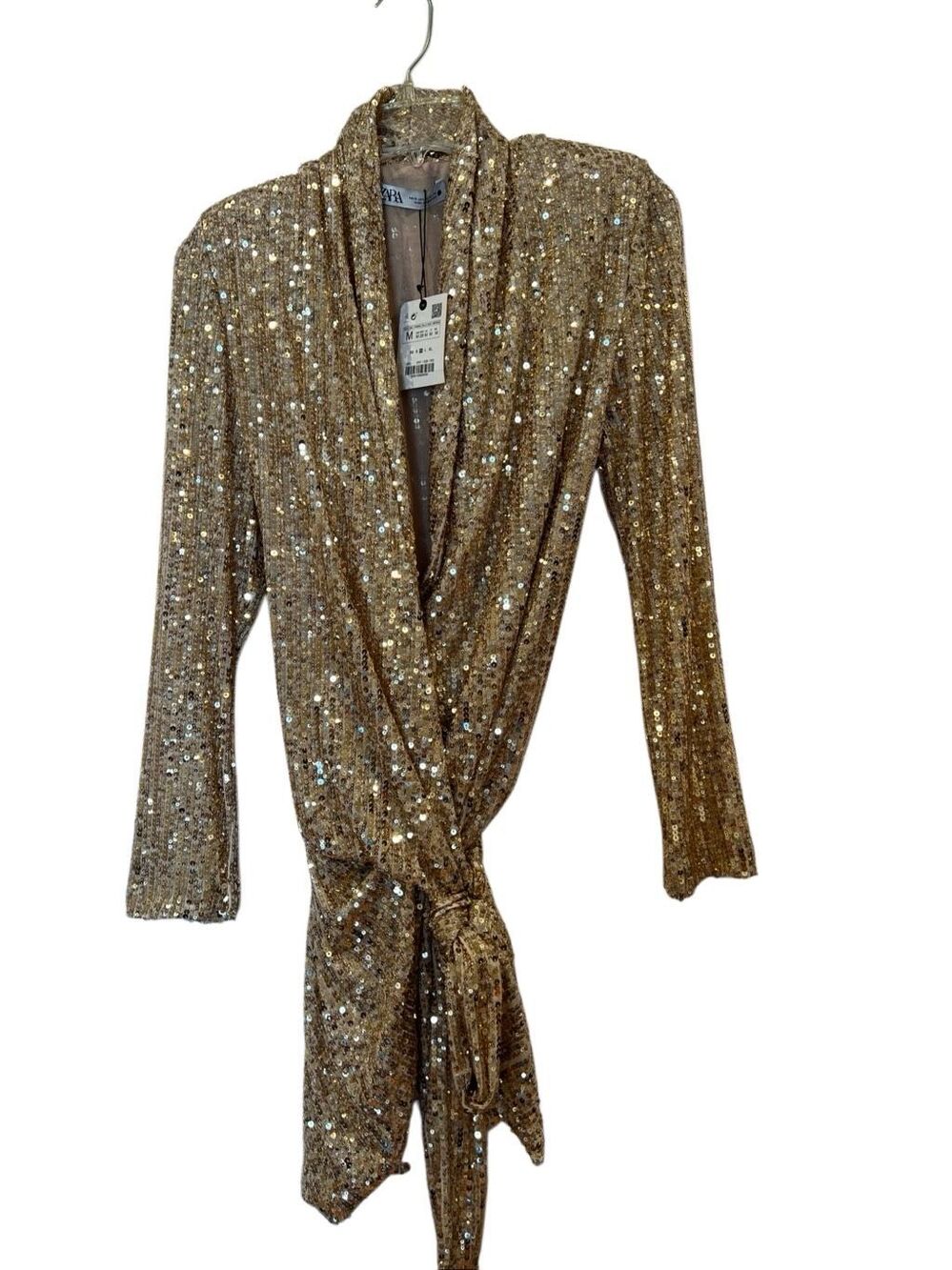 Zara Women’s Gold short sequin dress Sz.M NWT